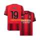 Camisola AC Milan Theo Hernandez 19 Homem Equipamento Primeiro 2023-2024 Manga Curta